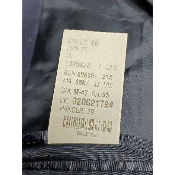 Chaps Ralph Lauren Navy Blue Cashmere Wool Blazer Jacket Mens Size 42S Flaw* - Picture 12 of 12